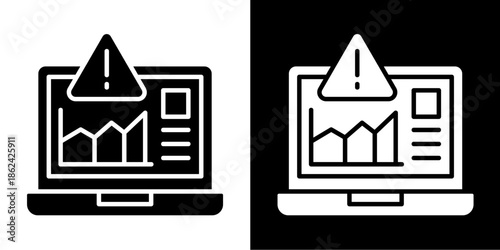 Risk  Icon Set White Style Collection