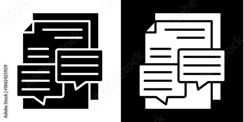 Speech Bubble  Icon Set White Style Collection