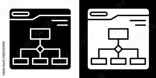 Diagram  Icon Set White Style Collection