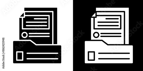 Document  Icon Set White Style Collection