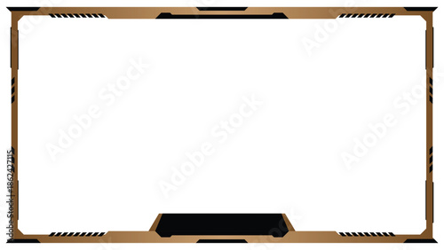 Stream overlay webcam border panel template