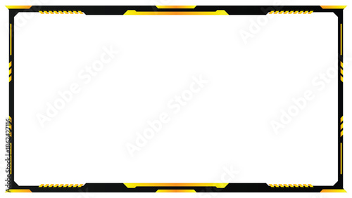 Stream overlay webcam border panel template