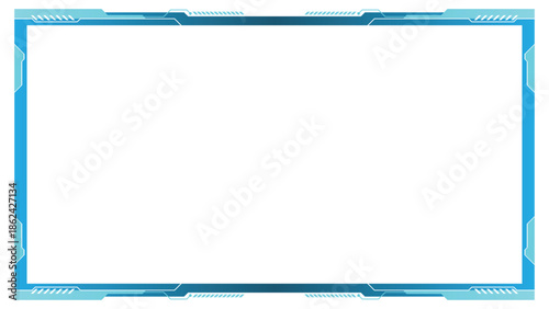 Stream overlay webcam border panel template