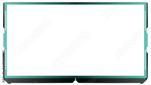 Stream overlay webcam border panel template