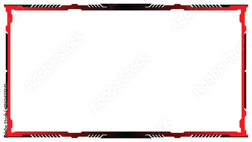 Stream overlay webcam border panel template
