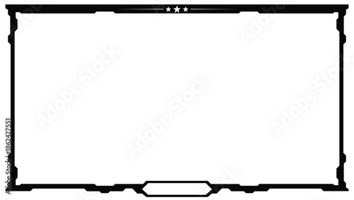 Stream overlay webcam border panel template