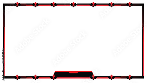 Stream overlay webcam border panel template
