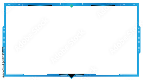 Stream overlay webcam border panel template