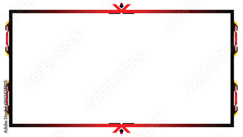 Stream overlay webcam border panel template
