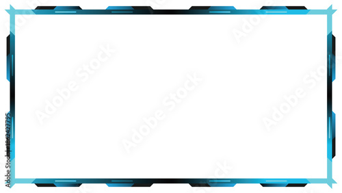 Stream overlay webcam border panel template