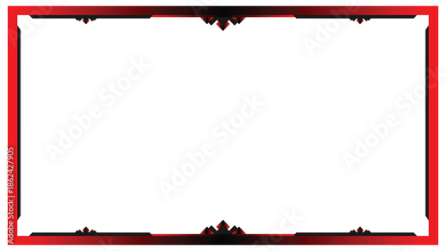 Stream overlay webcam border panel template
