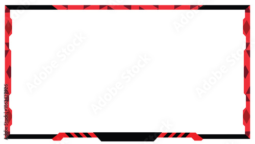Stream overlay webcam border panel template