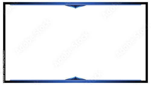 Stream overlay webcam border panel template