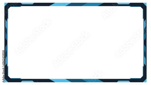 Stream overlay webcam border panel template