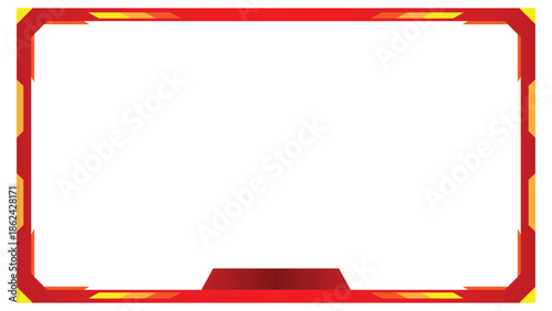 Stream overlay webcam border panel template
