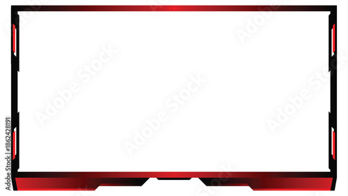 Stream overlay webcam border panel template