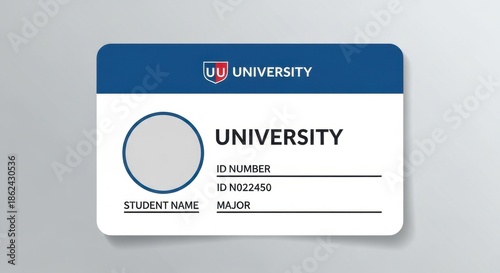 University identification badge representing higher education and campus access card