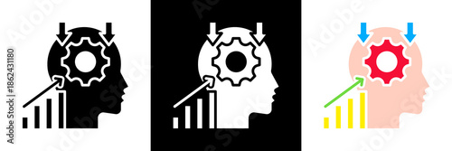 Inference Icon Set Glyph vector Illustration 