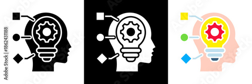 Logic Icon Set Glyph vector Illustration 