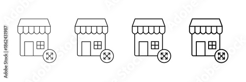 Multi Unit Icons Vector Set In Different Stroke Line Style