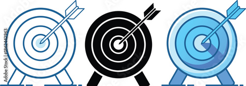 precision, focus, successful completion, achievement and clear objectives symbol visual an arrow precisely hitting 