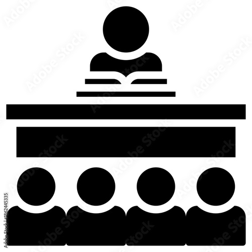 pedagogy icon isolated on white background. Vector illustration icon knowledge and learning and other business