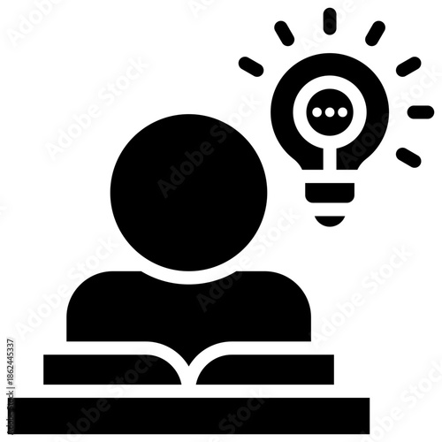 active learning icon isolated on white background. Vector illustration icon knowledge and learning and other business