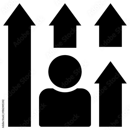 self improvement icon isolated on white background. Vector illustration icon knowledge and learning and other business