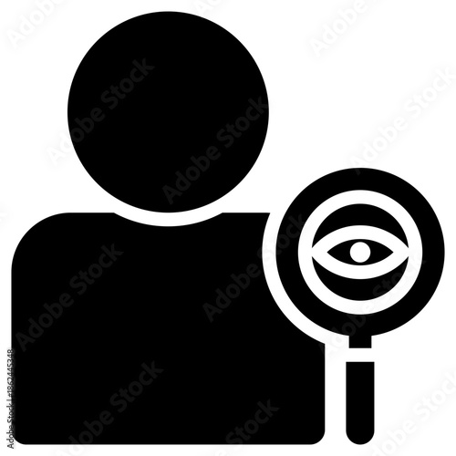 observation icon isolated on white background. Vector illustration icon knowledge and learning and other business