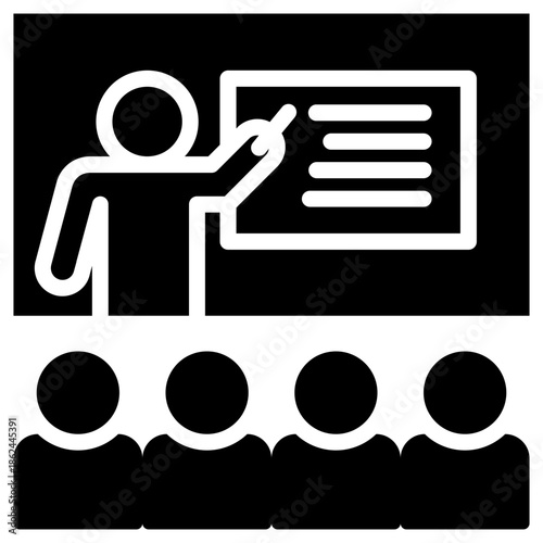 teaching icon isolated on white background. Vector illustration icon knowledge and learning and other business