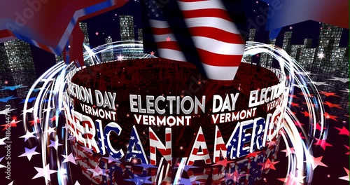 Election Day in New Vermont – American Voting, Democracy and Patriotic Background Video