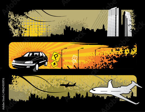 Detroit city lenscape retro