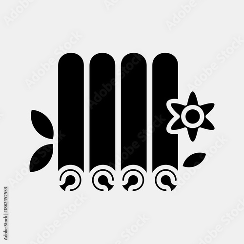 Icon cinnamon. Coffee shop elements. Icon in glyph style.