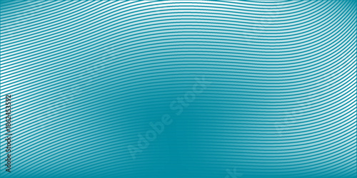 Abstract blue wave lines pattern on white background with space for your text