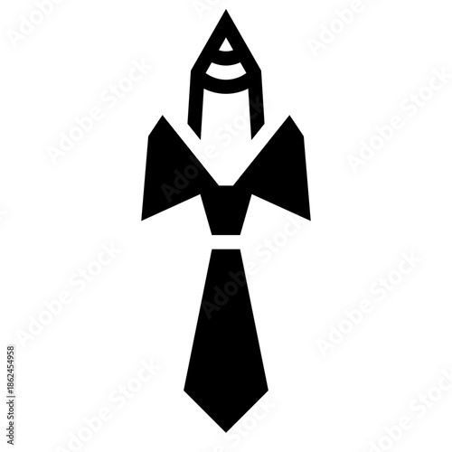 Pencil and tie logo template vector