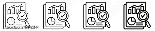 Data Analytics Icon Set Different Style Collection