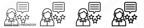 Customer Feedback Icon Set Different Style Collection