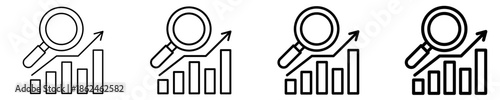 Trend Analysis Icon Set Different Style Collection