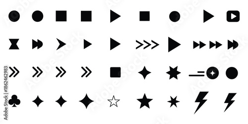 Bullet List for PowerPoint Presentation, Including Bullet Point Collection, Arrow Icon Set, Vector Illustration Featuring Bullet Arrows, Presentation Slides Graphics, Infographics