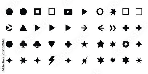 Bullet List for PowerPoint Presentation, Bullet Point Collection, Arrows Set Vector Illustration, Featuring Bullet Points Arrow Collection