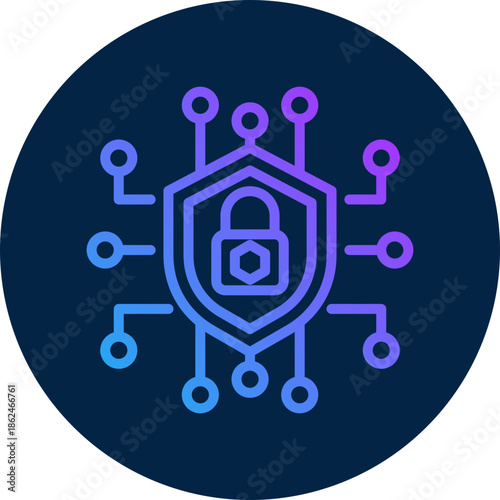 Cryptography icon isolated on white background. vector illustration icon for Blockchain technology