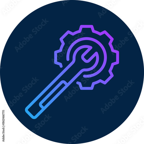 Setting icon isolated on white background. vector illustration icon for Blockchain technology