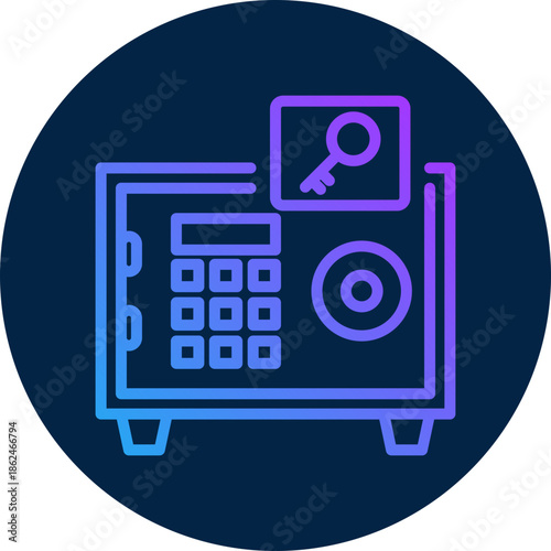 Safe deposit icon isolated on white background. vector illustration icon for Blockchain technology