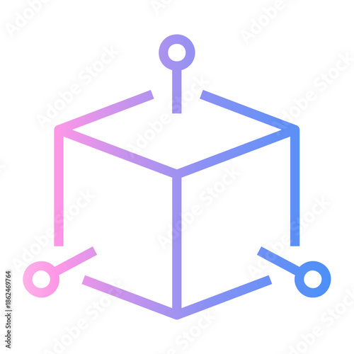 print Line Gradient Icon