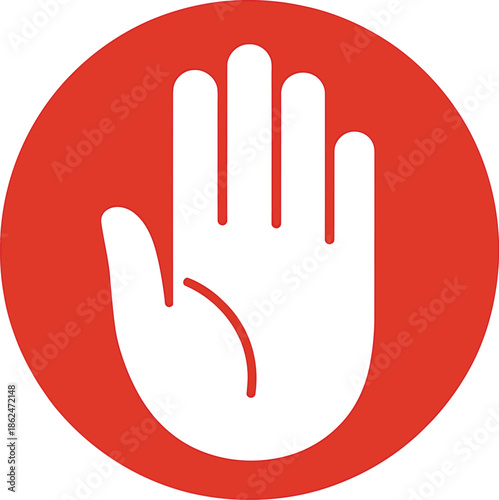 Red circular with stylized lowercase letter m in white circle