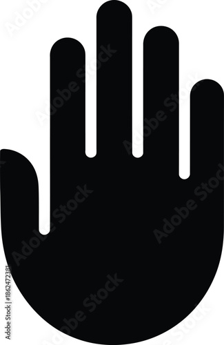 Black hand gesture with thumb up and other fingers extended