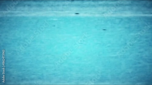 Retro Futurism Action Scene, Abstract Ocean View, Digital Art, Blue Palette, Futuristic Environment
