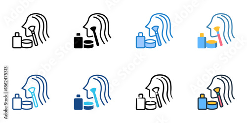 Foundation icons set multiple style collection. Editable stroke 
