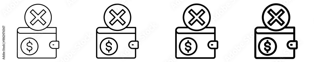 Fototapeta premium Wrong Icon Set Different Style Collection 