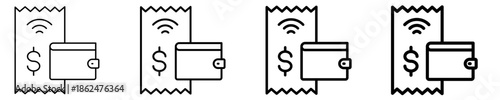 Mobile Wallet Icon Set Different Style Collection
